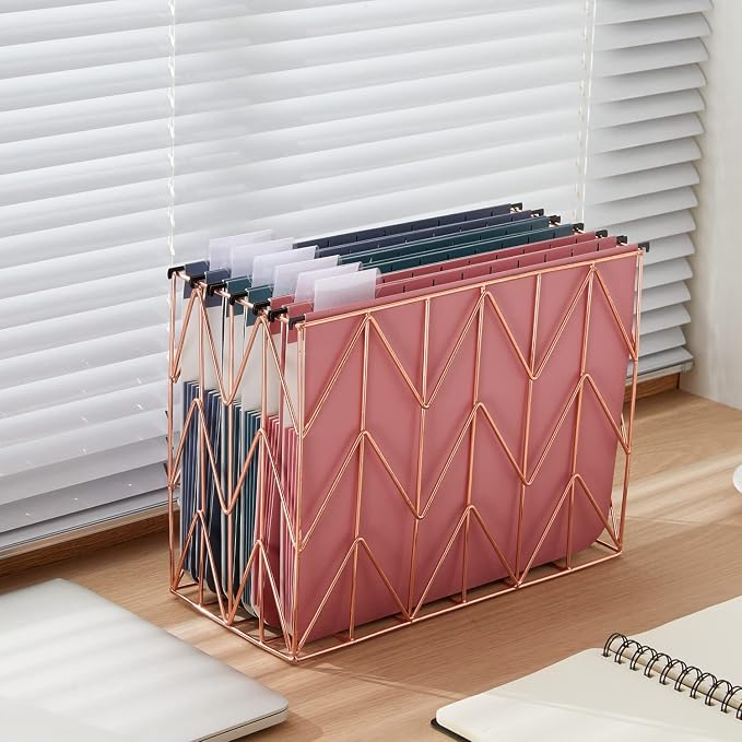 Y YOMA Letter Size - 6 Pack Extra Capacity Hanging File Folders Accordion Decorative Reinforced File Folder Cute Colored Expandable Folder for Office Home with 1/5-Cut Adjustable Tabs, Warm Color - Image 7