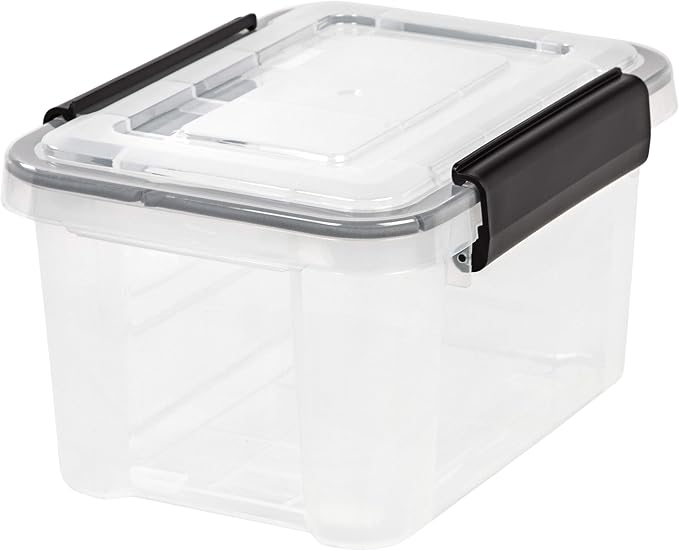 IRIS USA UCB-XS Quart WeatherPro Storage Box, 6.5 Qt - Single, Clear by IRISUSA