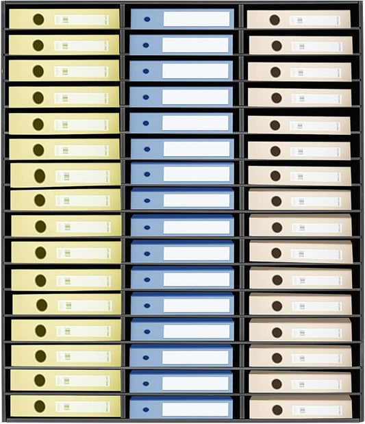 48 Slot Mail Sorter Organizer PVC File Organizer with Removable Shelves | 48 Individual Compartments, Top Storage Platform, 110 Lbs Load Capacity, Easy Assembly with Gloves Included by SHZICMY