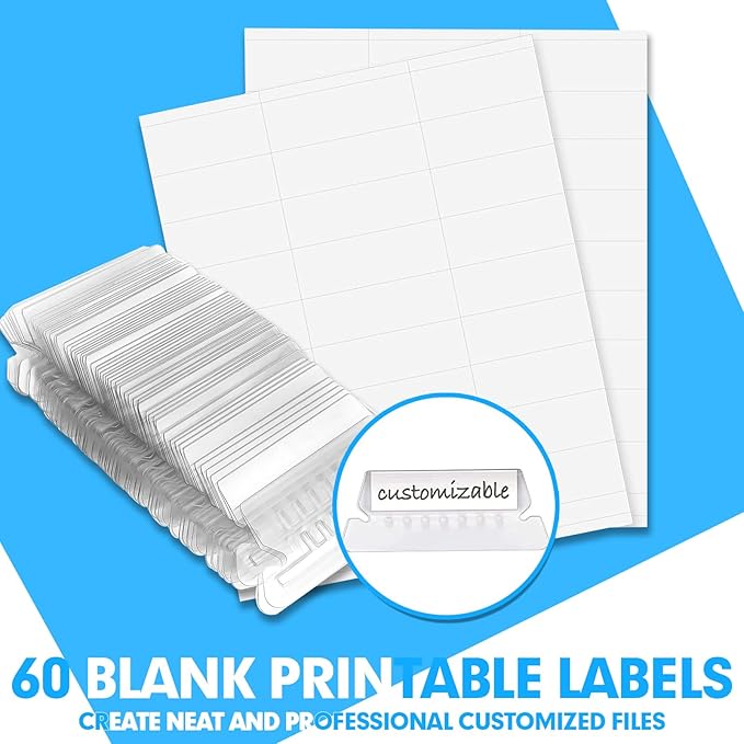 HERKKA Extra Capacity Hanging File Folders, 60 Pack Reinforced Letter Size Hanging Folders with Heavy Duty 2 Inch Expansion, Designed for Bulky Files, Medical Charts, 12 Assorted Colors - Image 6