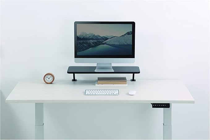 StarTech.com Monitor Riser Stand - Clamp-on Monitor Shelf for Desk - Extra Wide 25.6" (65 cm) for up to 34" Monitors - Black (MNRISERCLMP) - Image 6