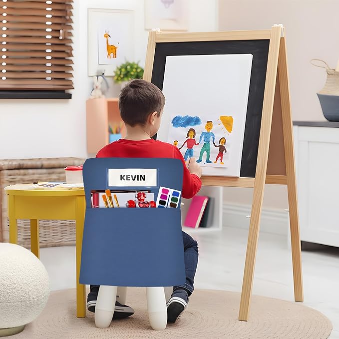 24 Pack Chair Pockets for Classrooms, 16 x 19 inch Pocket Chart Back of Chair Organizer for Kids with Name Slot, Seat Sacks for Classroom Chairs Seat Storage (Multicolor, 24Pack) - Image 6
