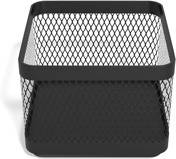 TRU RED Small Stackable Wire Mesh Accessory Holder, Matte Black – Desktop Organizer for Office Supplies - Image 3