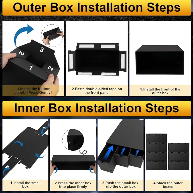 Trading Card Storage Box, Includes 21-600 CT Boxes & Card Dividers, + Trading Card Organizer for Collectible Card Games, for TCG, MTG, PTCG, Baseball Cards, with Labels & Tapes - Image 6