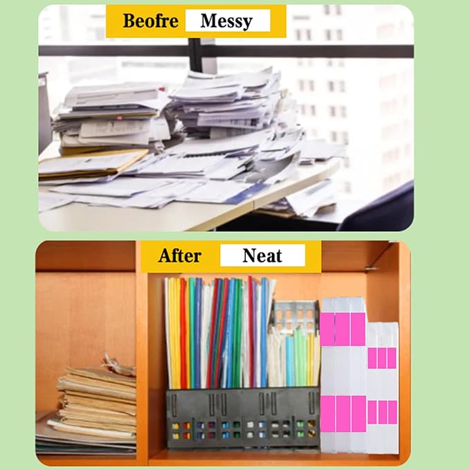 12 Pcs Clear A4 A5 File Box Document Plastic Storage Box with 48 Labels File Holder Organizer Paper Plastic Case Magazine Protector with Buckle Office School Supplies(Pink) - Image 6