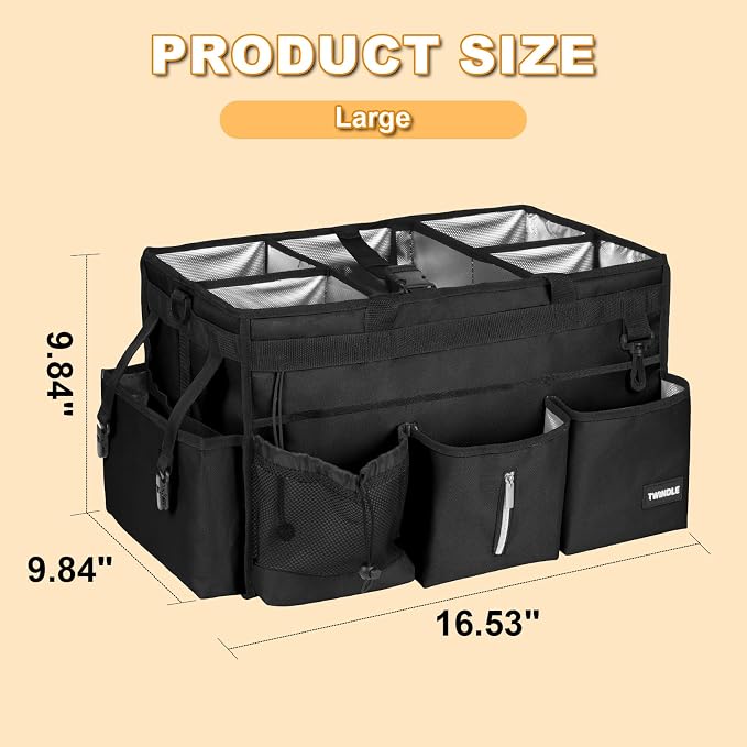 Large Cleaning Caddy For Cleaning Supplies,Cleaning Bag With Waist Belt & Shoulder Straps, Detachable Divider,Cleaning Supply Caddy For Housekeepers & Cleaners - Image 6