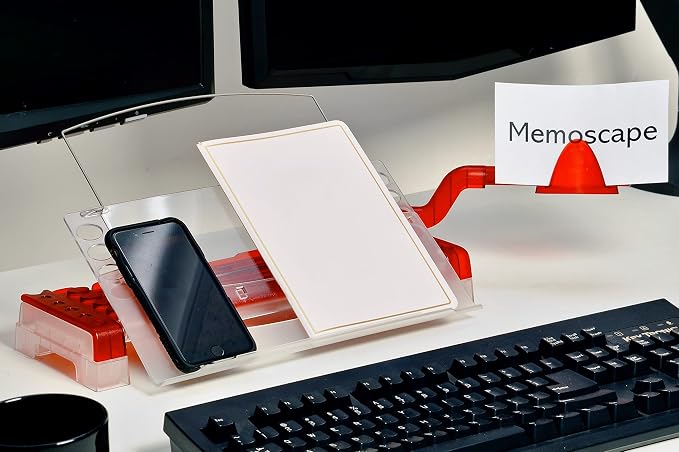 MemoScape Adjustable in-Line Document Holder for Typing | Reduces Neck Strain, Improves Focus, Boosts Desk Organization, and Workflow | Paper Holder Stand for Desk and Home Office - Red (VUR 3060) - Image 5
