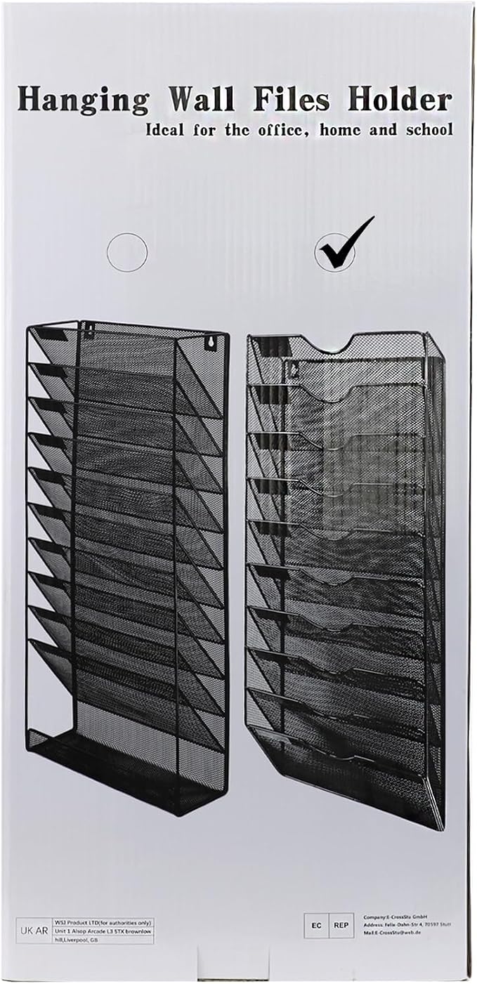 Wall Mounted File Organiser A7 Mesh in Hanging Wall File Holder Mail Organiser - Image 2