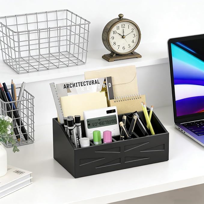 Large Mail Organizer Countertop,Farmhouse Desk and Kitchen Countertop Storage, Letter Sorter, Desk Mail and Bill Organizer, Desktop File and Paper Holder - Image 8