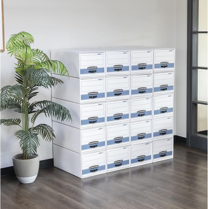 Bankers Box 6-Pack Medium-Duty Storage Drawers, Legal Size, Steel Plus | Get file-cabinet access without the cabinet - stackable drawers save space and keep active records within reach. - Image 7