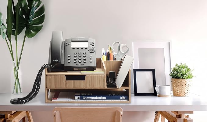 MobileVision Bamboo Paper Tray Office Organizer for Files, Documents, Letter Sorter, Envelopes and Magazine Holder (File & Paper Organizer) - Image 7