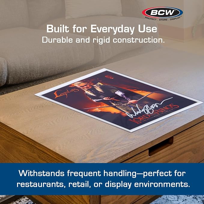 BCW 9x12 Topload Holder (20-Pack) – Rigid Print Protectors for Art Prints, Menus & Sheet Music | Hard Plastic 9x12 Sheet Protectors | Short Side Open 9x12 Top Loaders - Image 5