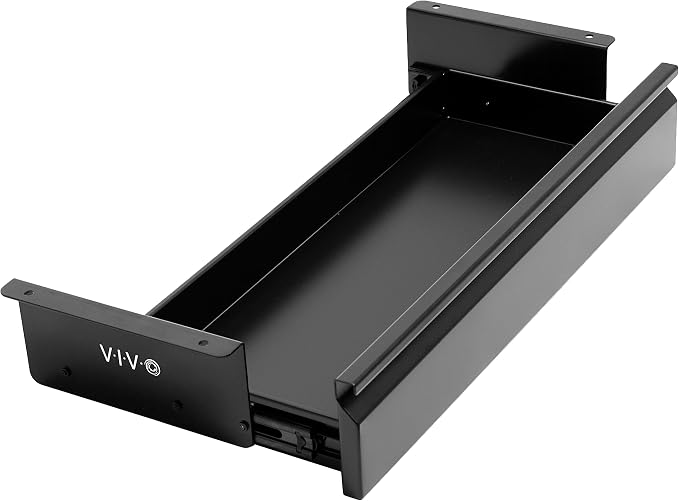 VIVO Black 22 x 9 inch Under Desk Slide Out Drawer, DESK-AC03A-22B | No Shell, Sturdy Steel Design, Under Desk Storage, Workstation Organizer for Home Office, Holds 11 lbs by Unknown
