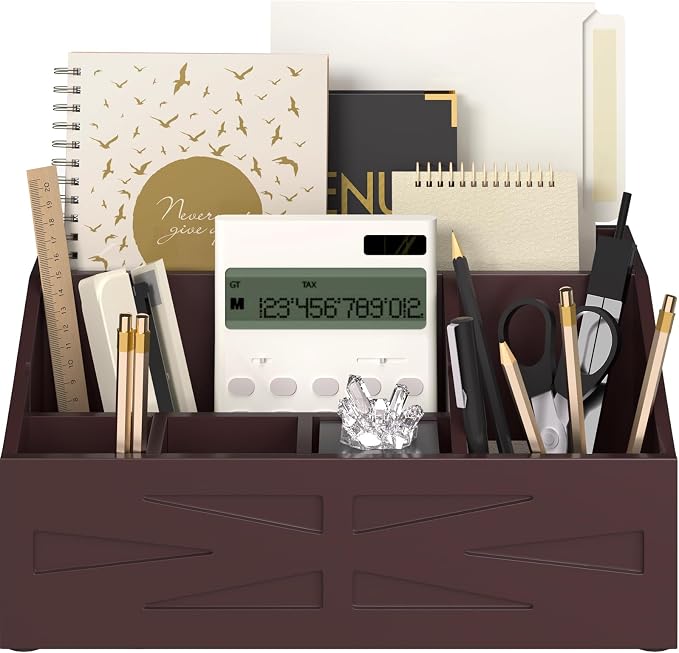Large Mail Organizer Countertop,Farmhouse Desk and Kitchen Countertop Storage, Letter Sorter, Desk Mail Organizer and Bill Organizer, Desktop File and Paper Holder by BELOVALE