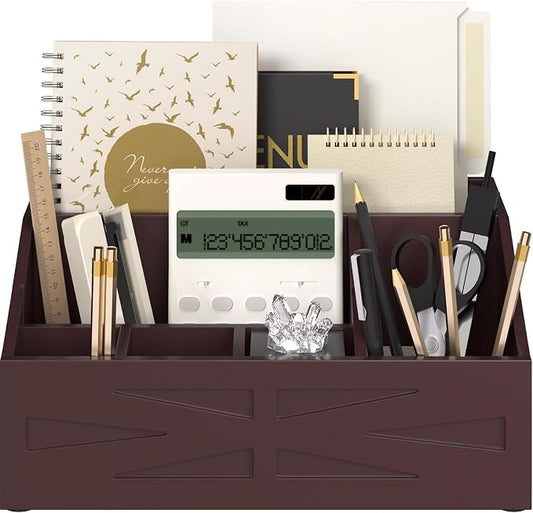 Large Mail Organizer Countertop,Farmhouse Desk and Kitchen Countertop Storage, Letter Sorter, Desk Mail Organizer and Bill Organizer, Desktop File and Paper Holder by BELOVALE