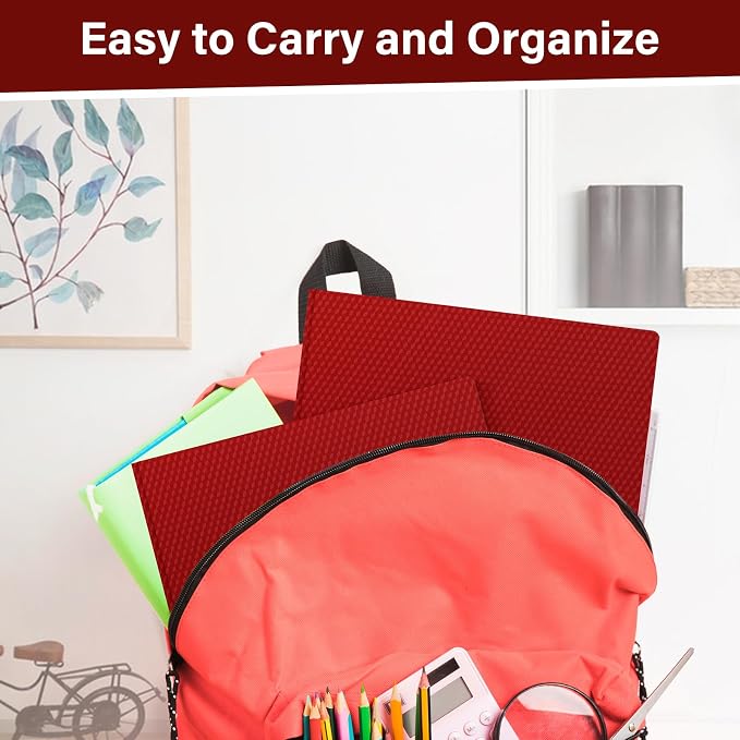 12-Pack Plastic Folders with Pockets and Prongs,2-Pocket Folders with 3 Fasteners, Poly Folders Holds 8-1/2" x 11" Paper for School/Office/Home, Assorted - Image 5
