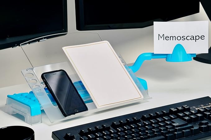 MemoScape Adjustable in-Line Document Holder for Typing | Reduce Neck Strain, Improve Focus, Boost Desk Organization, and Workflow | Paper Holder Stand for Desk and Home Office - Sky Blue (VUR 4020) - Image 5