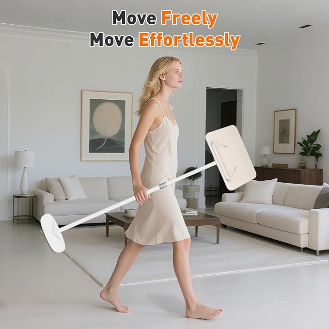 2-in-1 Floor Standing Book Stand, Foldable Book Holder for Reading with Page Clips, 19"–51" Height Adjustable, Sturdy Podium Stand for Reading, Bible, Laptop, Cookbooks, or Projector - Image 9