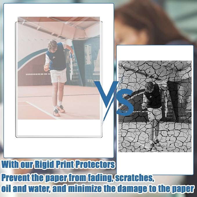 8Pcs 8" x 10" Photo Toploaders Clear Sheet Protectors Rigid Print Protectors Hard Plastic Paper Page Top Loaders Magazine Protector for Collectors Document Holder - Image 5