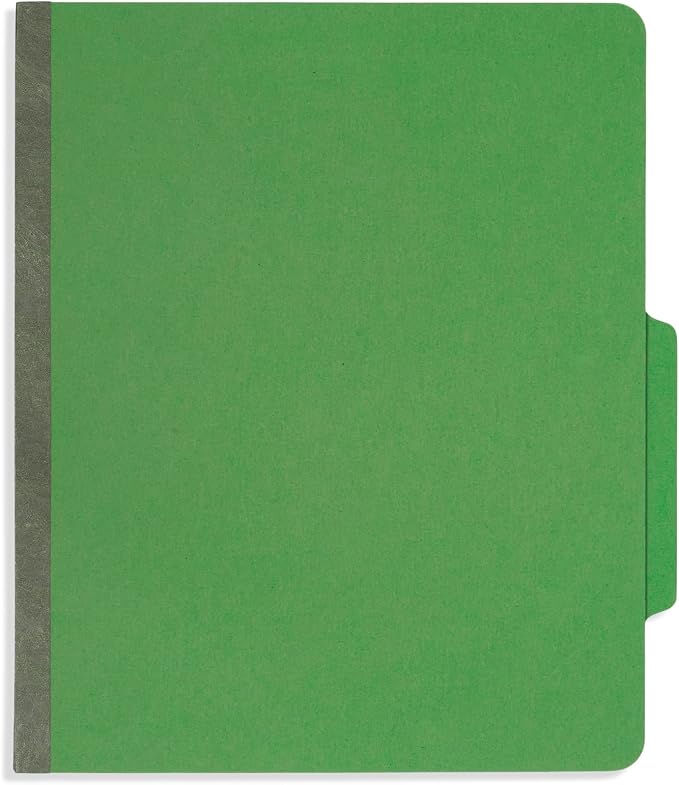Blue Summit Supplies 10 Green Classification Folders, 3 Divider, Letter | Heavy duty 25pt green pressboard, 3 dividers, 2 in expansion, 2 prong, medical records and client files - Image 7