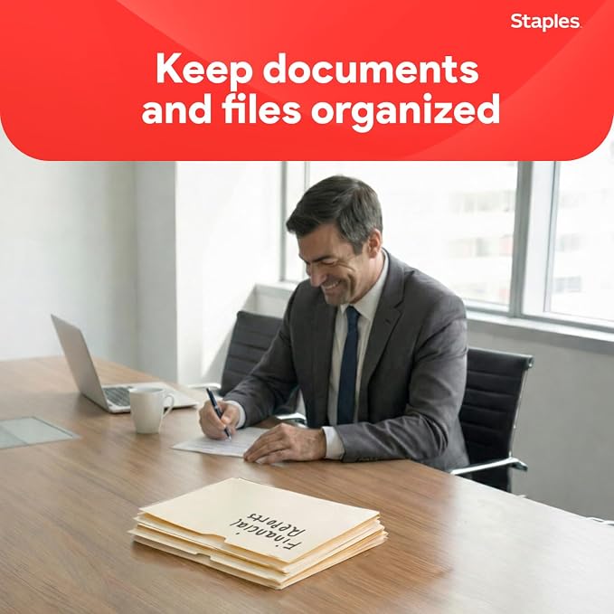 Staples File Jacket, 1" Expansion, Letter Size, Manila, 50/Carton (TR541092) - Image 5