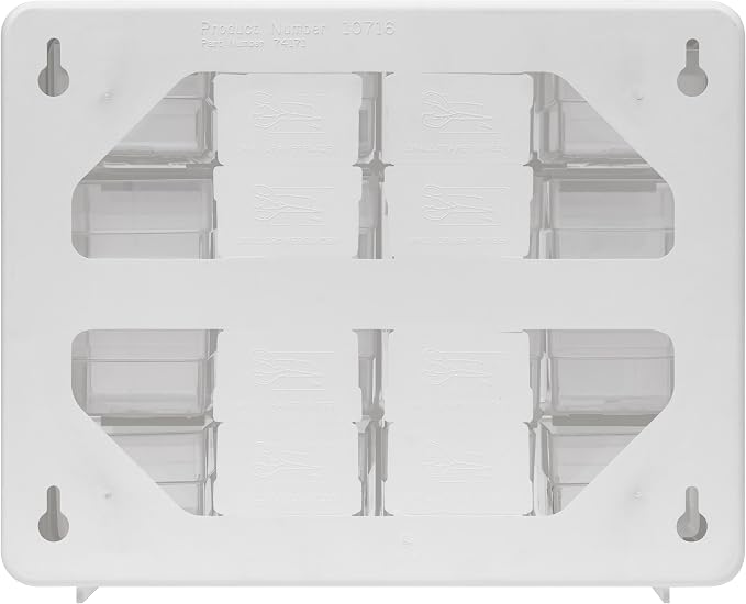 Akro-Mils 16-Drawer Plastic Storage Cabinet, 10.5"W x 6.5"D x 8.5"H, White | Plastic Cabinet w/ Drawers for Garage Organization, Beads, Makeup Organizer, Building Bricks Storage, Teacher Toolbox, 10116 - Image 8