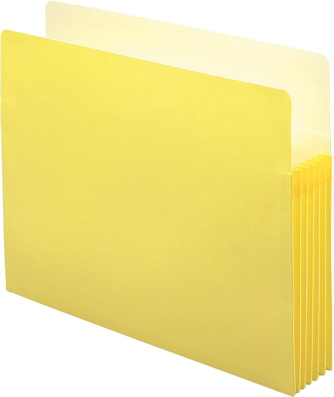 Smead Pocket, Letter, Straight, 5.75-Inch Expansion, Yellow, 10 per Box (73243) by SMEAD