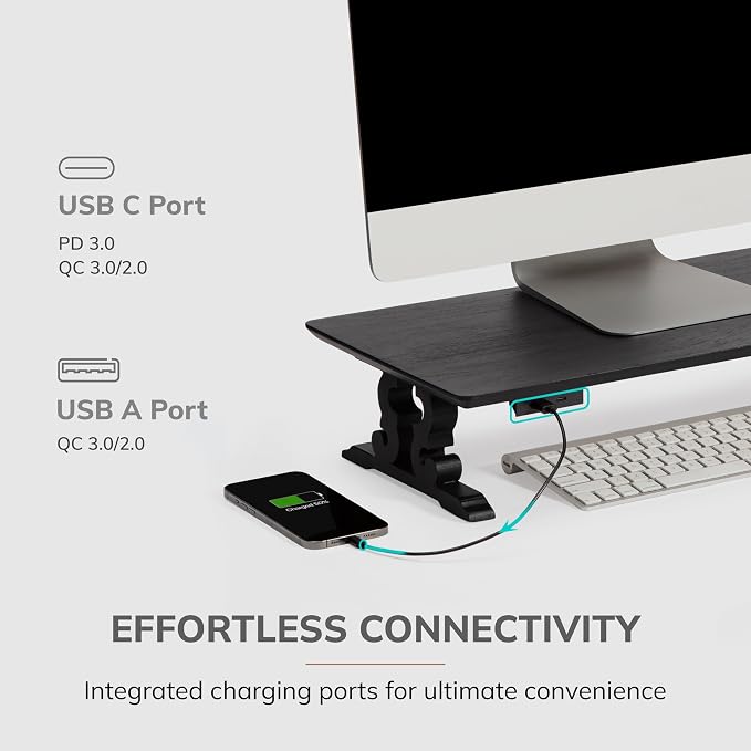 Anji Mountain Monitor Stand - Desktop Organizer & Laptop Riser, Ergonomic Monitor Riser, Space-Saving Monitor Stand for Desk, Durable Construction, Easy Assembly, Ideal for Home & Office - Image 2