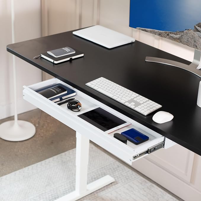 VIVO Large 33 inch Under Desk Slide Out Storage Drawer Organizer, White, DESK-DR33-W - Image 4