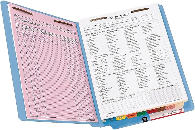 Smead End Tab Fastener File Folder, Shelf-Master® Reinforced Straight-Cut Tab, 2 Fasteners, Letter Size, Blue, 50 per Box (25040) - Image 7