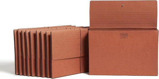 Smead Redrope Expanding File Wallet, Expanding File Organizer, Accordion Folder for Documents, Flap/Cord Closure, 5-1/4" Expansion, Tear-Resistant, Legal Size, 10 per Box (71111) by SMEAD