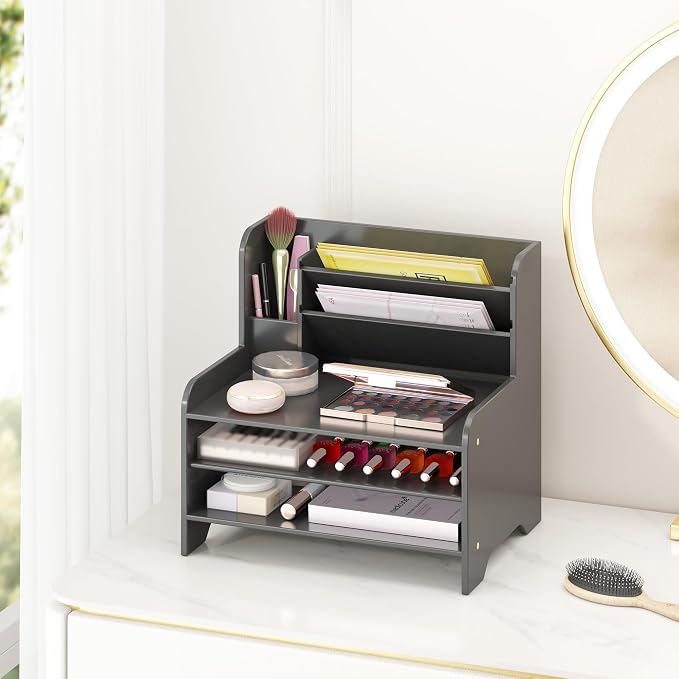 Bamboo File Organizer for Desk, Desktop Paper Tray and Mail Holder | Three open tiers keep A4/letter paper, folders, bills and mail sorted, visible and easy to reach while saving desk space - Image 7