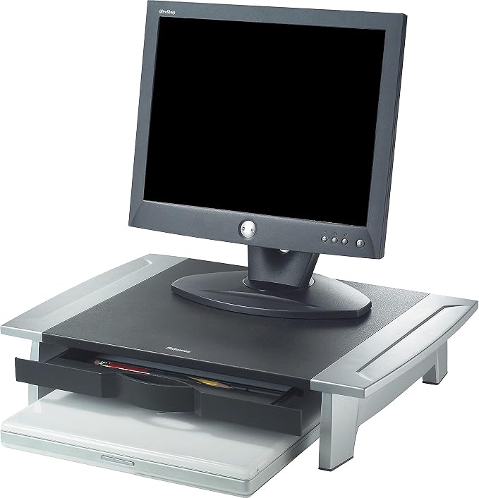Fellowes 8031101 Monitor Riser,Adjustable,19-7/8-Inch x14-1/16-Inch x4-Inch -6-1/2-Inch,BK/SR - Image 6