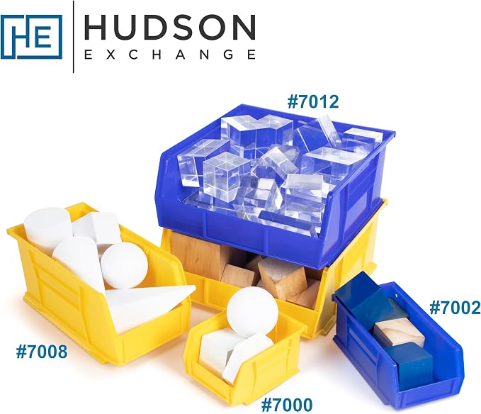 HE HUDSON EXCHANGE 11" x 11" x 5" Plastic Stackable Storage Bin, Yellow - Image 3
