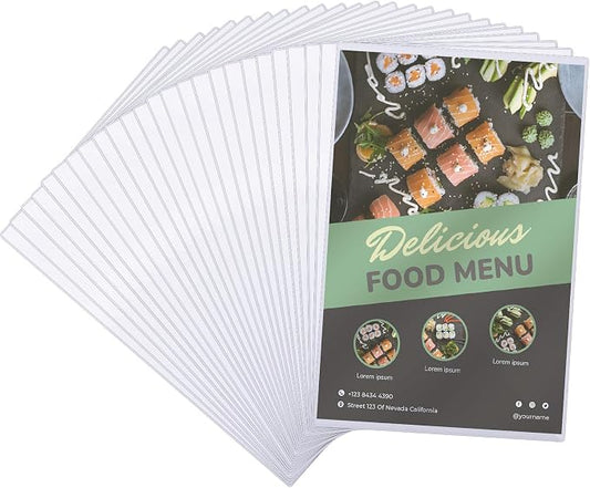 100 Pcs 11" x 17" Rigid Print Protectors, Heavy Duty Hard Plastic Sheet Page Protectors Crystal Menu Holder Clear Poster Sleeve Top Loading Frame for Magazine Photo Paper Poster Prints by Henoyso