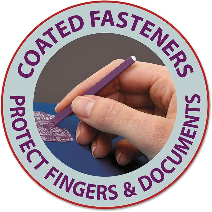 Smead Pressboard Fastener File Folder with SafeSHIELD Fasteners, 2 Fasteners, 1/3-Cut Tab, 2" Expansion, Letter Size, Blue, 25 per Box (14937) - Image 5