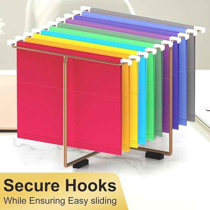 Hanging File Folders, 60 Pack Letter Size Hanging File folders with Tabs, Stay Organized for Your Home and Office Bulk File, Documents and Paper, 10 Colors - Image 4