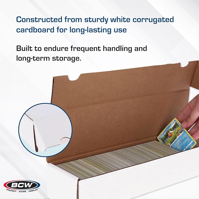 BCW 800ct Trading Card Storage Boxes - 10 Pack | Organizer for Sports Cards, MTG, Pokemon, and Card Games | Assemby Required - Image 4