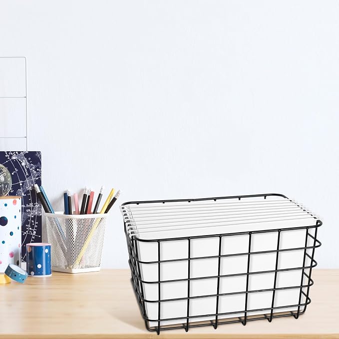 25 Pack White Hanging File Folders Legal Size Hanging Folders with 1/5 Cut Label Tabs for Filing Cabinet Files Office, School Desktop File Storage - Image 6
