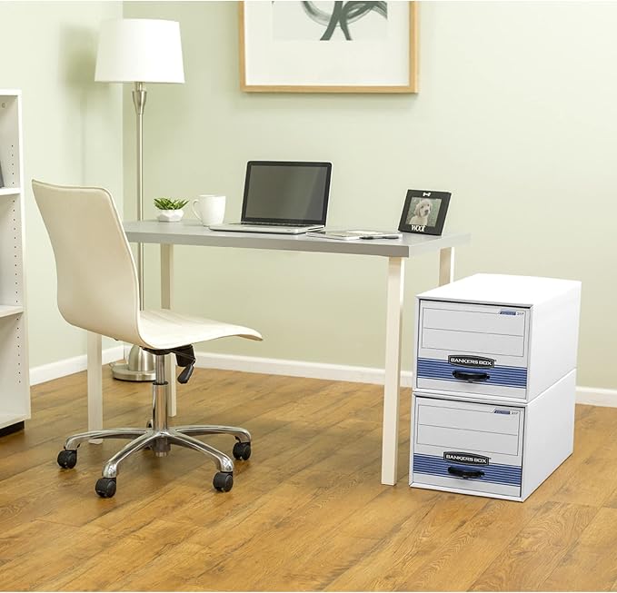 Bankers Box 6-Pack Medium-Duty Storage Drawers, Legal Size, Steel Plus | Get file-cabinet access without the cabinet - stackable drawers save space and keep active records within reach. - Image 6