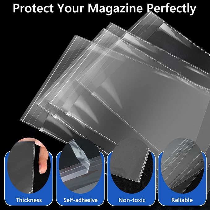 500 Pcs Clear Magazine & Comic Book Protector Sleeves Only - Heavy-Duty Bulk Supply for Resellers, Shops & Serious Archiving (23x30cm) - Image 3