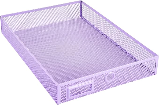 Annova Desk Organizer Wire Mesh 3 Tier Sliding Drawers Paper Sorter/Multifunctional/Premium Solid Construction for Letters, Documents, Mail, Files, Paper, Kids' Art Supplies (Light Pink) - Image 5