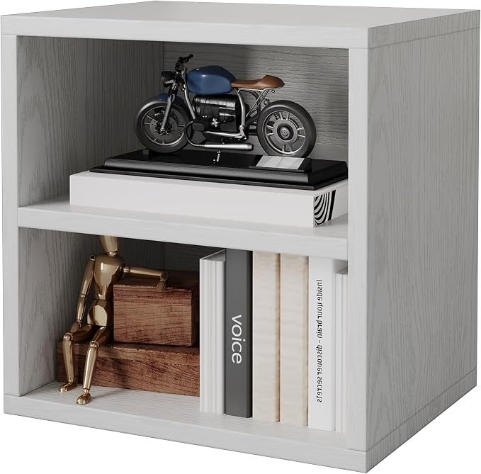 FUSUNBAO Magic DIY Cube Storage Organizer Stackable Cubes for Home Books Clothes Toy -Modular Cubby Storage System-Office Cubical-Bookcase Closet (Pure White-Washed, 1 Layer Cube) by FUSUNBAO