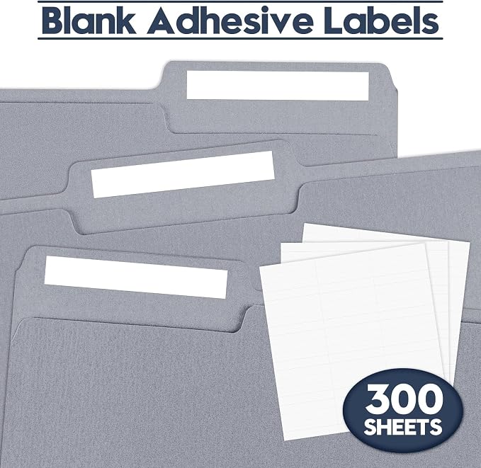 File Folders,150 Pack 1/3 Cut Tab Bulk Colored File Folders,Letter Size 8.5" x 11",Durable Paper Folders with Blank Labels for Office Business School Home Use,Cold Gray - Image 5