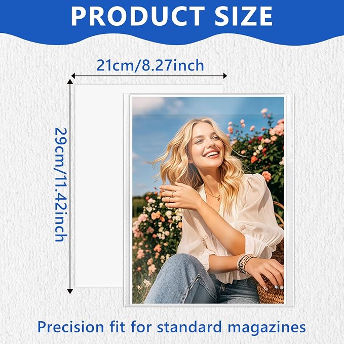 200 Pcs Acid-Free Backing Boards Only - Rigid Magazine & Comic Book Support Boards, for Replacement or Enhanced Protection (21x29cm) - Image 2