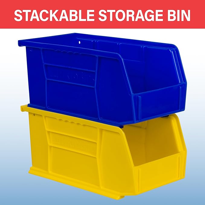 Akro-Mils 30230 AkroBins Plastic Storage Bins, 11"x5"x5", Stone, 12-Pack | Space-Saving Stackable Bins for Garage, Pantry, Craft Organization - Image 5