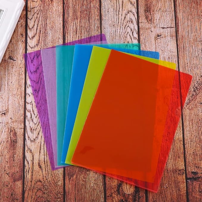 120Pcs Clear Folders Plastic Project Pockets, Clear Document Folders, 12.2" x 8.7", Plastic Folders for Letter Size and A4, for School and Office Supplies, 6 Colors,Each of 20 - Image 4