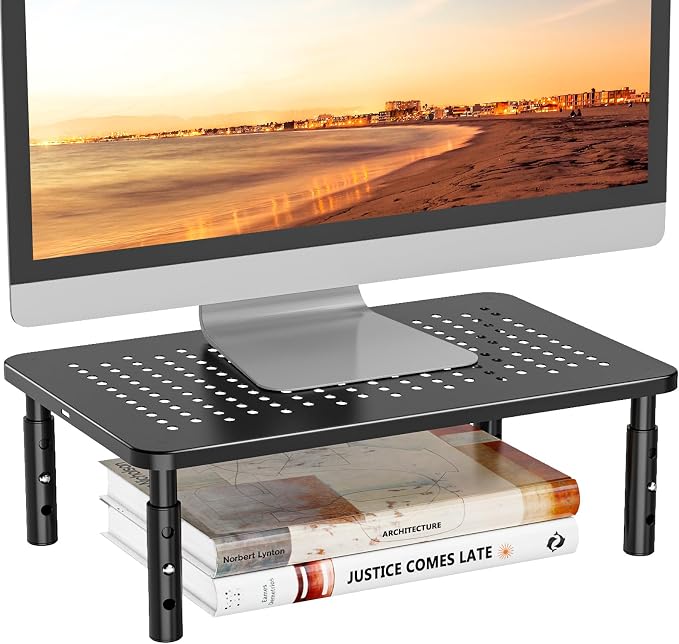 WALI Bundles-Monitor Stand Riser Height Adjustable and Computer Monitor Stand with Drawer - Image 2