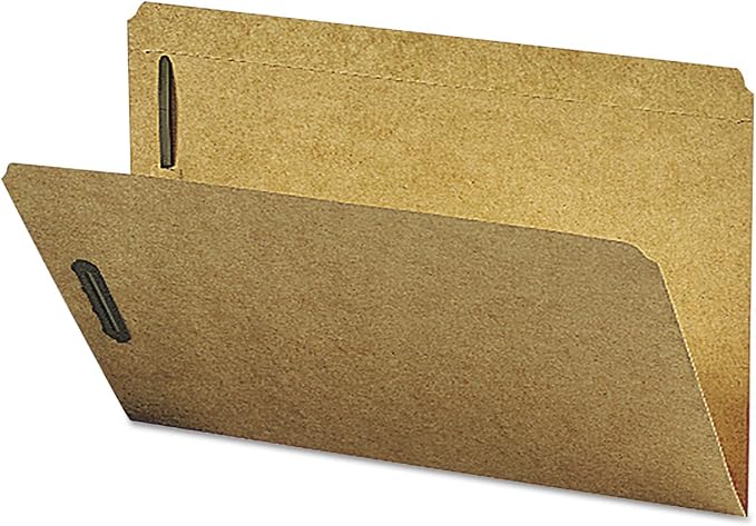 Smead Fastener File Folder, 2 Fasteners, Reinforced Straight-Cut Tab, Legal Size, Kraft, 50 Per Box (19813) by SMEAD