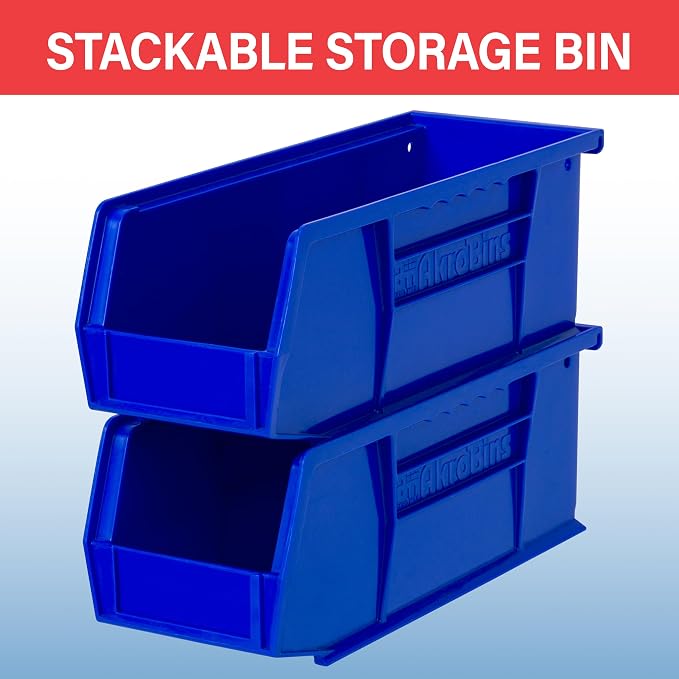 Akro-Mils 30224 AkroBins Plastic Storage Bins, 11"x 4"x 4", Green, 12-Pack | Space-Saving Stackable Bins for Garage, Pantry, Craft Organization - Image 5